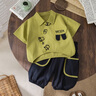 G.duck小黃鴨童裝兒童套裝男童夏裝新中式1-2歲寶寶衣服夏天中國風(fēng)短袖 綠色 110 建議4~5歲【100-110cm】cm 曬單實(shí)拍圖