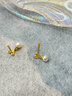 傾愛黃金耳釘女999足金愛心金耳環(huán)一對珍珠金耳飾送女友七夕禮物 愛心珍珠足金耳釘-禮盒定金 曬單實(shí)拍圖