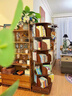 初賞實(shí)木旋轉書(shū)架落地置物架家用客廳置物柜簡(jiǎn)易儲物柜學(xué)生轉角柜書(shū)柜 【實(shí)木芯-5層】煙霞雪松木46*142 配有圖紙-自行安裝 曬單實(shí)拍圖