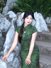 艾珠兒（Aizhuer）丹青客新中式國風(fēng)連衣裙提花改良旗袍女氣質(zhì)復古短袖長(cháng)裙子女夏季 圖片色半袖 M 曬單實(shí)拍圖