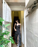 莫代爾法式碎花吊帶連衣裙女2025夏季新款感高冷御姐風(fēng)收腰氣質(zhì)長裙 黑色碎花裙 M [建議95-115斤] 曬單實(shí)拍圖