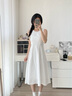 自巧【悅己小白裙】小個子斜裁白色連衣裙女夏2025夏新款無袖裙子 雅白色 XXS （1碼） 拍前請聯(lián)系客服確認(rèn) 曬單實拍圖