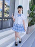 女童套裝兒童學(xué)院風(fēng)jk制服連衣裙夏裝百褶裙童裝夏天大童夏季裙子 玉桂狗鳶尾蘭+【贈送白中筒襪】 150cm 曬單實(shí)拍圖