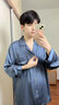 TFZF高端男士真絲睡衣春秋長(cháng)袖居家短袖送男友生日禮物家居服禮盒套裝 灰藍【長(cháng)袖+長(cháng)褲】 2XL 曬單實(shí)拍圖