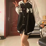 索宛亦（SUOWANYI）感純欲風(fēng)外女潮ins秋冬款大碼MM棒球服百搭寬松夾克女外穿 黑色【426】  3XL 建議180-200斤 曬單實(shí)拍圖