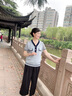 哥瑞美2025新款媽媽裝短袖T恤中年女夏裝冰絲中老年人針織衫母親節(jié)禮物 藍色短袖 均碼 （建議80-130斤） 曬單實拍圖