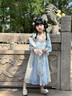 安妮優(yōu)兒女童漢服秋款中國風(fēng)2025新款超仙古裝女孩古風(fēng)公主裙兒童春夏裙子 紫色 120 曬單實(shí)拍圖