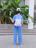 憨憨象夏季女童闊腿褲2025新款兒童褲子夏裝女孩牛仔褲中大童休閑運(yùn)動(dòng)褲 15013藍(lán)色【冰絲款】 160 曬單實(shí)拍圖