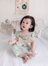 G.DUCKKIDS嬰兒衣服夏裝棉質(zhì)無(wú)袖連衣裙3女寶寶ins風(fēng)吊帶裙周歲禮服公主裙夏 淺綠色  80 cm 曬單實(shí)拍圖