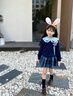 迪士尼朱迪兔子警官女童套裝JK學院風洛麗塔cos春裝夏款襯衫短袖連衣裙 毛衣+長袖襯衫+裙子 120 cm 曬單實拍圖