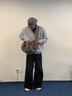 黑田矢衛麂皮絨大容量HOBO流浪包2025新款男女生休閑餃子大包廢土風(fēng)斜挎包 咖啡色 曬單實(shí)拍圖