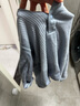 童泰（TONGTAI）寶寶內(nèi)衣套裝春秋季男童女童長(zhǎng)袖衣服家居服內(nèi)衣秋衣秋褲坑條 藍(lán)色 80 cm 曬單實(shí)拍圖