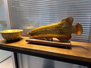 全銅金龍魚招財(cái)擺件客廳酒柜裝飾品擺件辦公室桌面裝飾品開業(yè)禮品 純銅迷你號金龍魚 配底座 曬單實(shí)拍圖