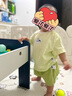 babycare山茶花動(dòng)物短袖T恤嬰兒春夏新款寶寶柔軟透氣輕軟衣 春晨綠 80  曬單實(shí)拍圖