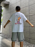 WHIM NASA潮牌短袖t恤男女情侶款夏季時尚舒適百搭半袖印花圓領學生上衣服 米黃 XL 曬單實拍圖