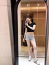 燦圖美式休閑運動(dòng)短褲女夏季小個(gè)子潮流辣妹高腰a字顯瘦熱褲外穿褲子 灰色 M 【建議90-110斤】 曬單實(shí)拍圖