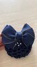 曇蓓漫職業(yè)頭花網(wǎng)兜發(fā)夾盤(pán)發(fā)網(wǎng)發(fā)套護士賓館物業(yè)酒店銀行工作蝴蝶結發(fā)飾 藍色金邊粗網(wǎng)【1個(gè)裝】 曬單實(shí)拍圖