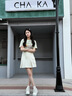 lagogo趣味印花純棉T恤女拉谷谷2025年夏季新款舒適顯白休閑上衣 淺綠色 L 曬單實拍圖