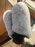 潔麗雅毛絨棉拖鞋秋冬加厚軟底男女保暖加絨棉拖鞋藍灰 42/43 曬單實(shí)拍圖