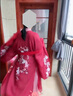女士漢服繡閣九尾款2025原創(chuàng)神話系列大袖衫訶子裙春秋漢服女套裝 紅色九尾 XL 曬單實拍圖