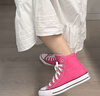 匡威（Converse）CONVERSE匡威 All Star七夕男女高幫帆布鞋西瓜紅玫紅色A08136C A08136C 36 曬單實拍圖