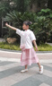 馬櫻紅雨 兒童漢服裙子女童民國(guó)風(fēng)夏裝改良中國(guó)風(fēng)小女孩日常兩件套裝洋氣旗袍裙 白上衣+粉裙【+小包包】 140碼/適合身高120~130厘米 曬單實(shí)拍圖