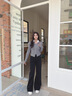 Calvin KleinJeans25春夏女士美式復(fù)古摩登潮流黑色微彈ck闊腿牛仔褲47B089G CLT-牛仔黑（R） 27 曬單實(shí)拍圖