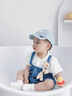 G.DUCKKIDS小黃鴨牛仔連體衣嬰兒夏裝兄妹裝背帶假兩件萌寶寶衣服夏季薄款 女寶--小兔 73cm 73cm 建議4-6月，14-18斤 曬單實(shí)拍圖