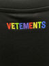VETEMENTS270g重磅寬松精梳棉純棉彩虹logo短袖t恤男女士百搭休閑上衣 黑色 M 曬單實(shí)拍圖