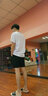 BNWTydhw 運動(dòng)短褲男健身跑步速干透氣夏季薄休閑中褲寬松籃球訓練五分褲 黑色 L 曬單實(shí)拍圖