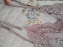 幽悉（YOUXI）性感真絲睡衣套裝女春夏季新款蕾絲拼接100%桑蠶絲吊帶睡裙家居服 紫色套裝 XL 170:適合116-130斤 曬單實拍圖