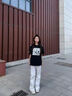 靖颯 美式重工刺繡短袖t恤男夏季國潮純棉半截袖設(shè)計感潮牌痞帥上衣服 黑色 XL 曬單實拍圖