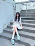 雪茜曼不規(guī)則短裙女夏季2025年新款蕾絲拼接蛋糕藝術(shù)感高腰爆款半身裙 曬單實(shí)拍圖