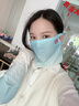 SCOTT GOOSE戶外旅行防曬面罩女款冰絲夏季透氣袖套掛耳圍脖運(yùn)動(dòng)全臉一體護(hù)頸 睛空藍(lán)【單面罩】 曬單實(shí)拍圖