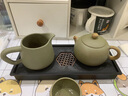 唐帕（TANGPA）原礦純手工小茶壺宜興紫砂壺精品豆青砂西施壺泡茶壺高端禮品實用 一壺兩杯+公道杯 290ml 曬單實拍圖