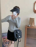 JIOESC灰色冰絲防曬衣女款夏季防紫外線防曬服2025新款戶外開衫外套上衣 灰色 L 曬單實拍圖