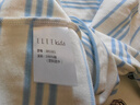 ELLE KIDS春季新款女童圓領(lǐng)復(fù)古藍(lán)白條紋全棉休閑打底衫寬松長(zhǎng)袖T恤上衣 曬單實(shí)拍圖