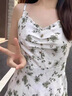 艾珠兒（Aizhuer）吊帶碎花連衣裙開衫兩件套小個子穿搭一整套仙氣森系雪紡套裝裙子 開衫+吊帶裙 M 曬單實拍圖