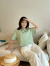 名創(chuàng)優(yōu)品（MINISO）套裝女2025年新款夏季冰絲防曬襯衫短袖女上衣百搭流行運(yùn)動(dòng)兩件套 冰霜綠(純色)+冰霜綠(純色) L /165(防紫外線UPF50+) 曬單實(shí)拍圖