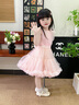愛安玖 I NATURAL ANGEL女童公主裙春夏季粉色無袖小仙女亮燈裙子小女孩兔子網(wǎng)紗裙 粉紅色 110 cm 曬單實拍圖
