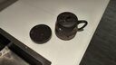 金鑲玉蔣旭東老師手工制作 宜興原礦紫砂杯名家陶瓷茶杯茶水分離杯500ml 山間雅舍泥繪紫砂杯 曬單實(shí)拍圖