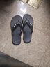 李寧（LI-NING）游泳人字拖新款拖鞋男女防滑耐磨輕便柔軟男女情侶游泳沙灘鞋 2.0升級加厚黑色 40 曬單實(shí)拍圖