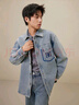 GXG男裝 牛仔夾克外套2024年秋季新款 灰藍色 190/XXXL 曬單實(shí)拍圖