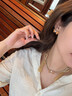 HEFANG何方珠寶枯葉蝶耳環(huán)耳飾百搭女士輕奢高級感七夕情人節(jié)禮物送女友 木色 曬單實拍圖