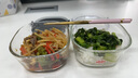 怡萬家（iwaki）保鮮盒可微波爐加熱飯盒學(xué)生上班族便當(dāng)盒玻璃餐盒冰箱收納盒 【黑白款-通勤優(yōu)選】方形2*550ml 曬單實(shí)拍圖