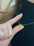 中國(guó)黃金（CHINA GOLD）黃金項(xiàng)鏈女士足金碎碎冰四葉草項(xiàng)鏈純金七夕情人節(jié)禮物送女友老婆 足金碎碎冰四葉草項(xiàng)鏈約4.2g 曬單實(shí)拍圖