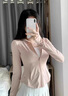 CEENIU夏季薄款防曬衣女2025新款連帽開衫防曬服修身緊身顯瘦短外套上衣 柔霧粉 L （110-125斤） 曬單實(shí)拍圖