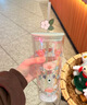 星巴克杯子2025春日花系列水杯粉色花朵馬克玻璃不銹鋼吸管杯保溫隨行杯 春日花玻璃吸管杯600ml 曬單實(shí)拍圖
