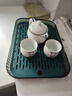 沃德百惠（WORTHBUY） 茶盤茶托家用托盤現(xiàn)代輕奢儲(chǔ)水式茶臺(tái)多功能放茶杯水杯瀝水盤 托盤：大號(hào)綠色（雙層） 曬單實(shí)拍圖