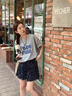 FSHE黑色碎花短裙女秋季2025新款高腰a字顯瘦半身裙芭蕾風(fēng)波點(diǎn)蛋糕裙 黑色 L 適合體重【111-125斤】 曬單實(shí)拍圖